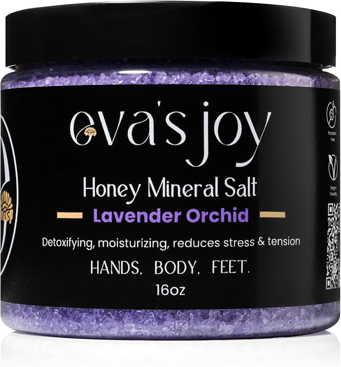 Eva's Joy Lavender Orchid Mineral Bath and Foot Soak, Made by evasjoy