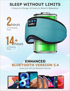 MUSICOZY Sleep Headphones Bluetooth 5.4 Headband Sleeping Eye Mask - Image 3