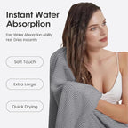 JML Bath Towels Set of 2, Large Microfier Body Towel - Image 5