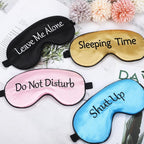 Geyoga 4 Pieces Funny Eye Mask for Sleep Soft Satin Eye Mask Blackout Blindfold - Image 7