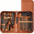 Premium 26-in-1 Manicure & Pedicure Kit – Stainless Steel Nail Clippers Set by Tseoa