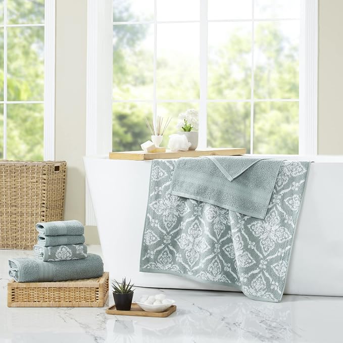 Modern Threads Amaris 6-Piece Reversible Yarn Dyed Jacquard Towel Set - Image 2