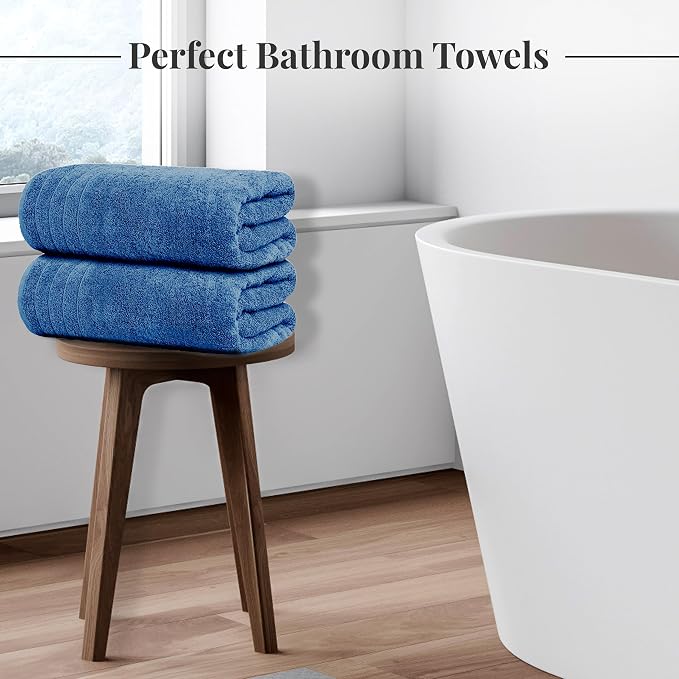 Tens Towels Pack of 4 Extra Large Bath Towels 30 x 60 Inches, 100% Cotton - Image 4