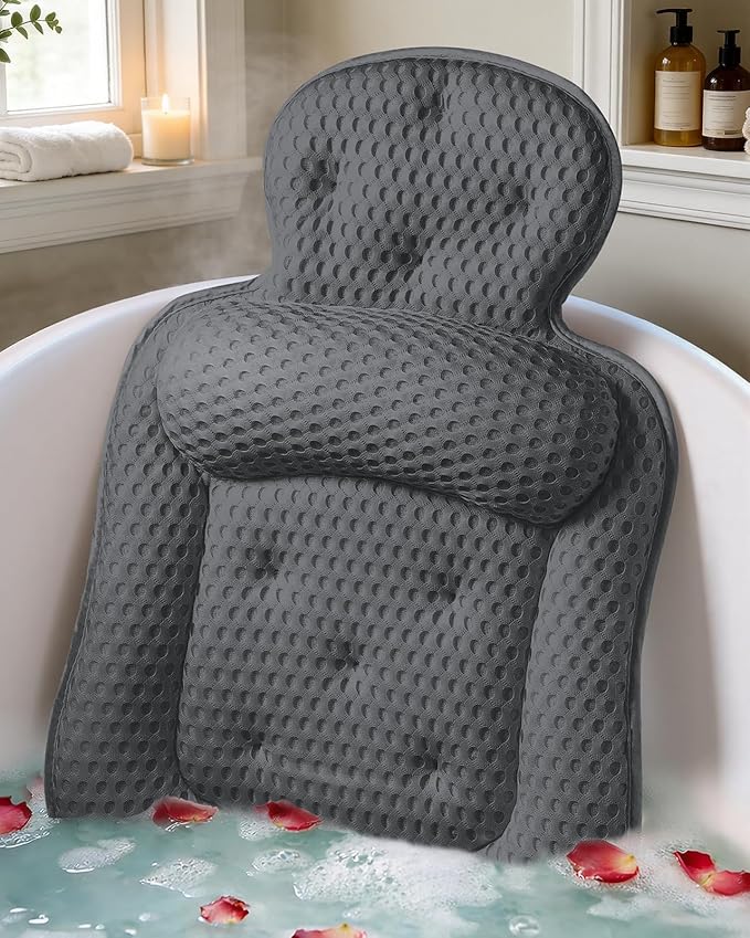 Bath Pillows for Tub, Skin Friendly Bathtub Cushion for Head and Neck by VOXOR