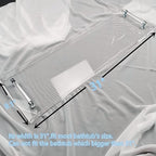 31" Silver Handles Luxury Bathtub Tray Caddy - Image 3