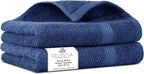 100% Cotton Hand Towel Set of 2, Sustainable, Highly Absorbent, Quick Drying by VillaCelestia