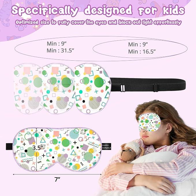 Kids Sleep Mask Eye Cover: 100% Real Natural Pure Silk Eye Mask - Image 4