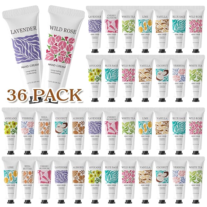 BODY & EARTH # LOVE 36 Pack Hand Cream Gift Set, Travel Size Hand Cream Bulk - Image 8