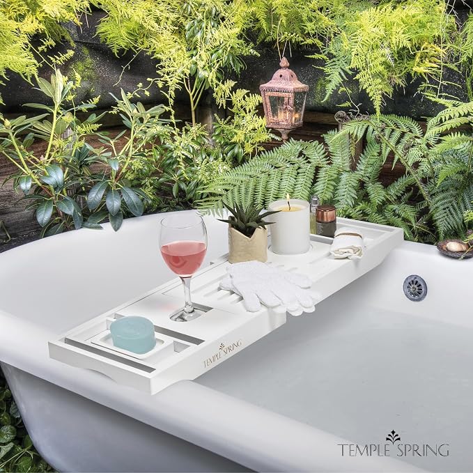 Temple Spring Bamboo Bathtub Tray Caddy - Image 7