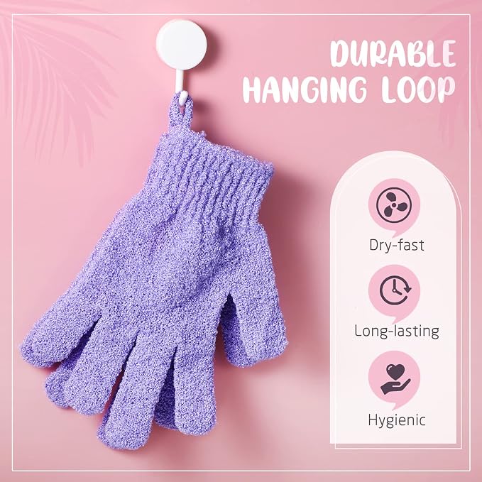 Didaey 104 Pcs Exfoliating Glove Bulk Shower Gloves - Image 4