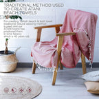 ATANI 69x35 in Oversized Turkish Beach Towel Set - Image 8