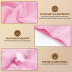 NEXCOVER Hair Towel Microfiber, 2 Pack Pink 9.8 inch X 25.5 inch Hair Wrap - Image 2