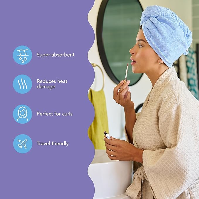 Turbie Twist 2-Pack Microfiber Hair Towel - Image 2
