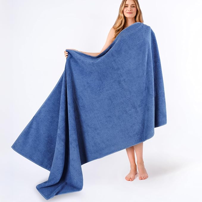 American Soft Linen 100% Cotton 600 GSM Turkish 40x80 Oversized Bath Towel Sheet by AmericanSoftLinen