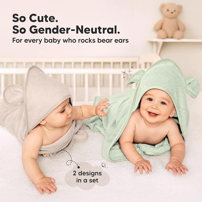 KeaBabies 2-Pack Hooded Baby Towels - Image 6
