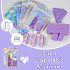 Disposable Manicure Kit Professional, 18 Set Press On Nail Tool Kit - Image 2