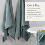NY Loft 100% Cotton Bath Towel 4 Pack | Super Soft & Absorbent Quick-Dry Bath - Image 3