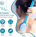 2 Pack Bath Body Brush Long Handle Back Shower Brush Exfoliating Back, and Feet - Image 4