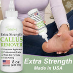 Callus Remover Gel & Double-Sided Foot File: 8 oz Extra Strength Callus Remover - Image 2