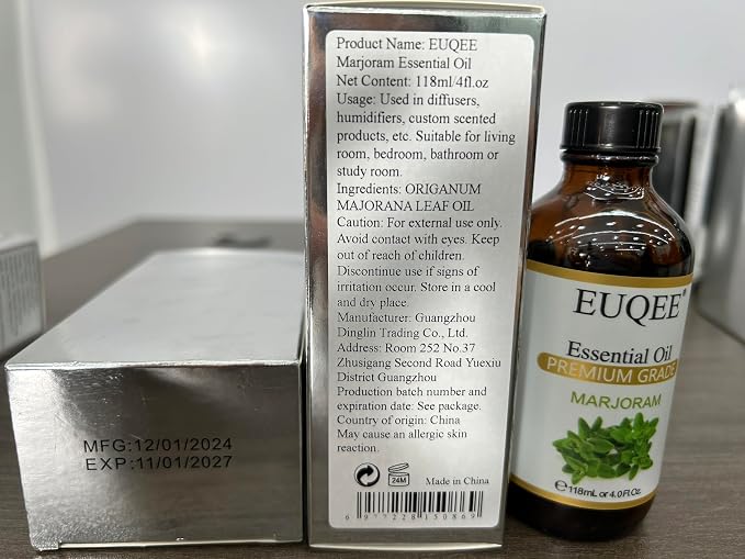 EUQEE Marjoram Essential Oil 118 ml Large Bottle Premium Marjoram Oil - Image 8