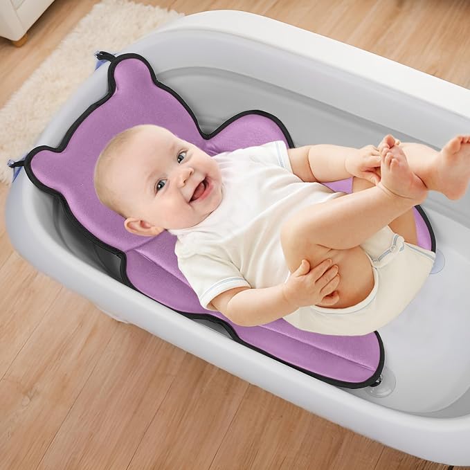 Infant Baby Bath Cushion, Fits Inside Most Baby Bathtubs, Breathable Soft Baby - Image 7