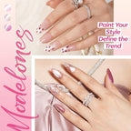 Modelones Cat Eye Gel Nail Polish Set, 6 Colors Summer Neutral Nude Pink - Image 2