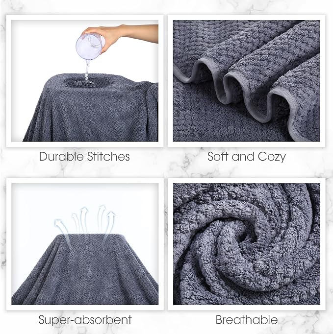 Peryiter Oversized Bath Towels Set of 6 - Image 4