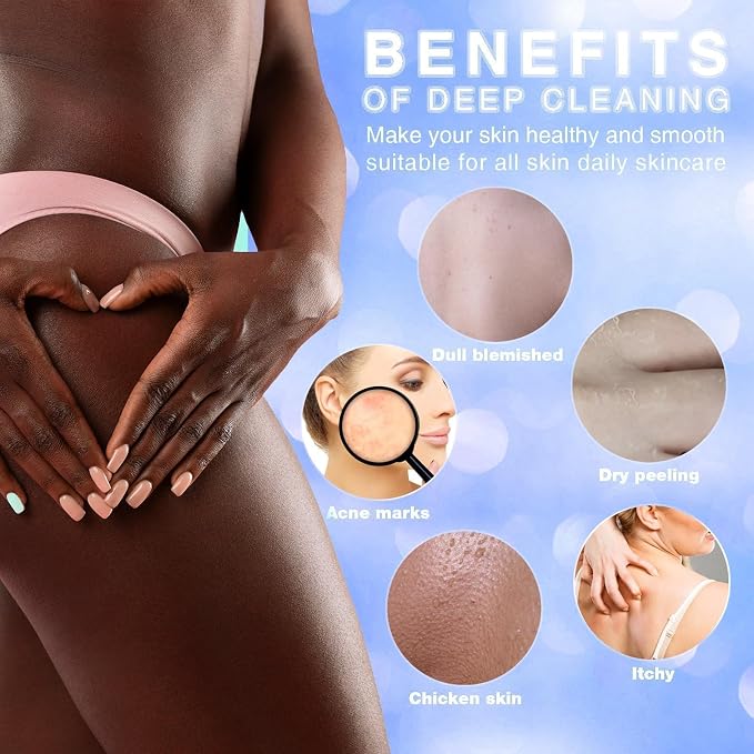 3 Piece Bright Style African exfoliating net Exfoliating Shower Set Long Bath - Image 5