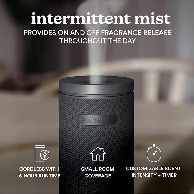 Homedics SereneScent Mini Fabric Rechargeable Waterless Diffuser, Cordless - Image 2