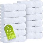 Wealuxe White Washcloths 12 Pack by WhiteClassic