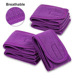 Whaline Spa Facial Headband 4 Packs Head Wrap Terry Cloth Headband Adjustable - Image 4