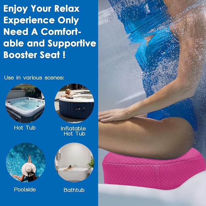 AEROiVi Hot Tub Booster Seat for Adults, 5 Inch Thick Supportive Cushion - Image 2