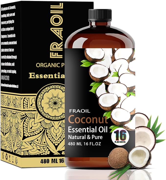 Coconut Essential Oil, Coconut Oil 16 Fl Oz 480 ML by FRAOILESSENTIALOIL