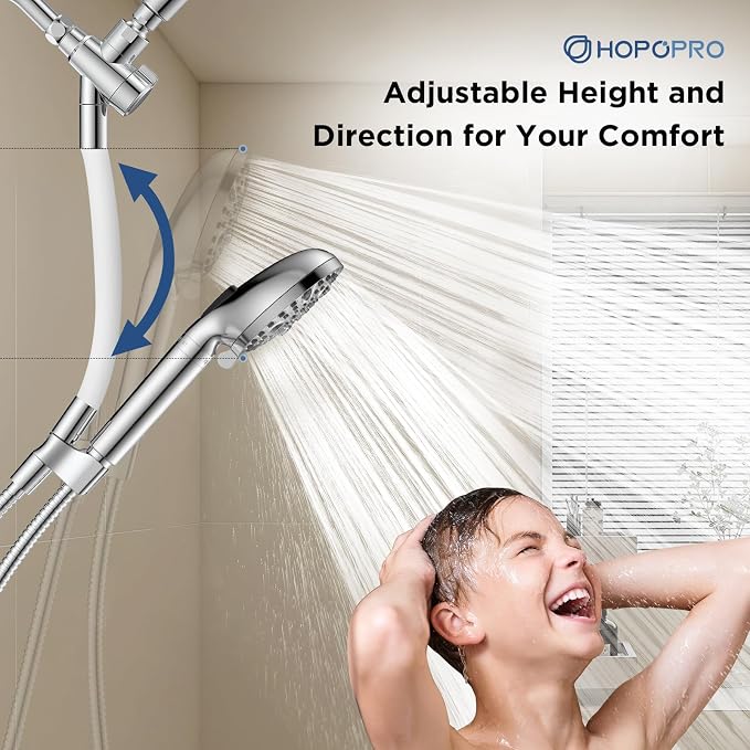 Dual Filtered Handheld Shower Heads Combo, HOPOPRO 15-Mode High Pressure - Image 6