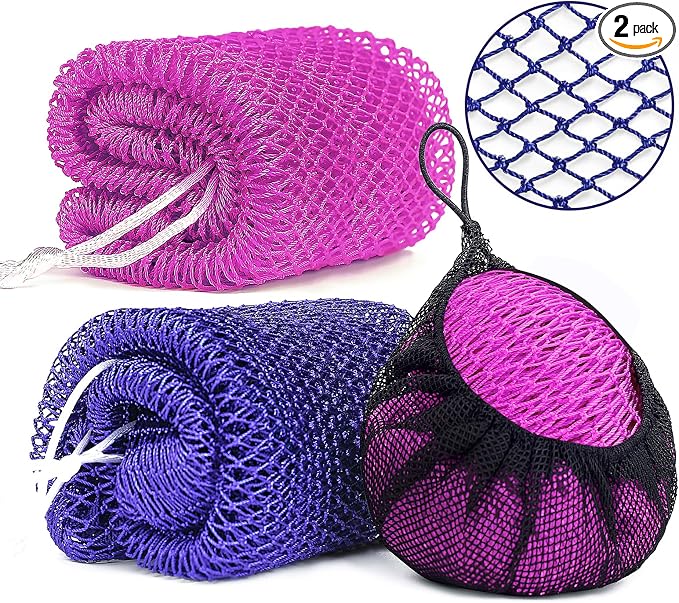 2 Pack African Net Sponge Exfoliating Body Scrubber Bath Sponge by Unknown