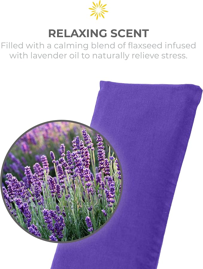 Sunshine Yoga 4-Pack Scented Sateen Eye Pillows, Low-Luster, 9’’ x 4’’ Flaxseed - Image 2