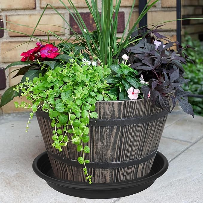 2 Pack of 19 inch Plant Saucer, 2.4" Depth Large Plant Saucer, Heavy Sturdy - Image 5