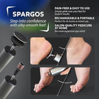 Spargos Electric Foot Callus Remover – Rechargeable Metal Foot File - Image 2