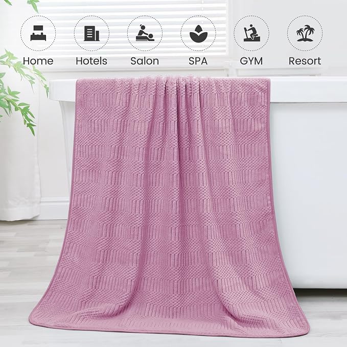 JML Microfiber Bath Towels, Large Bathroom Towel 2 Pack, Super Absorbent and - Image 7
