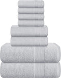 Belizzi Home 8 Piece Towel Set 100% Ring Spun Cotton, 2 Bath Towels 27x54 by Unknown