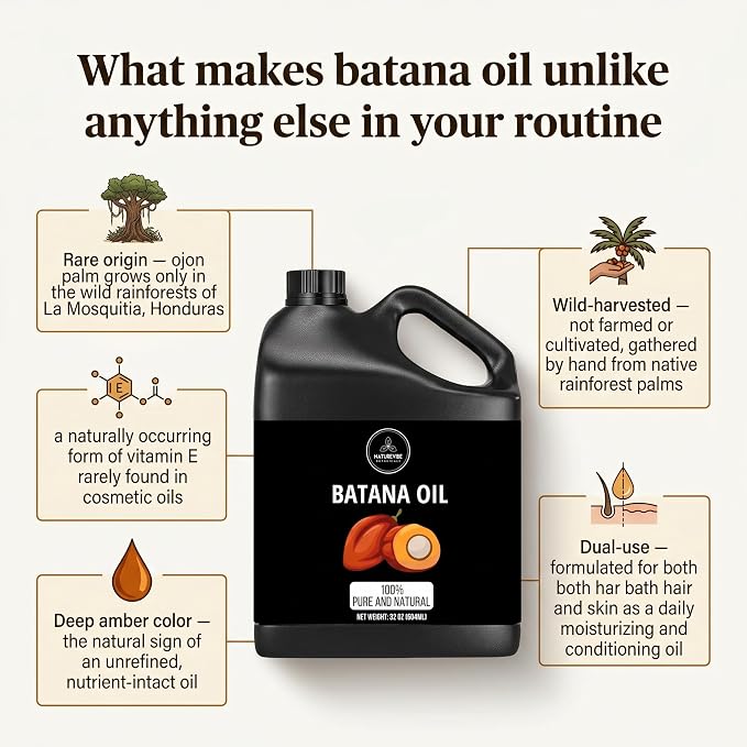 Naturevibe Botanicals Batana Oil 32 oz 100% Pure & Natural Oil - Image 6