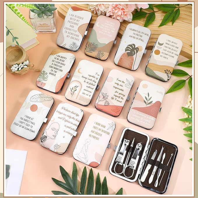 Capoda 12 Set Positive Affirmations Gifts Bulk Manicure Set Mothers Day Gift - Image 5