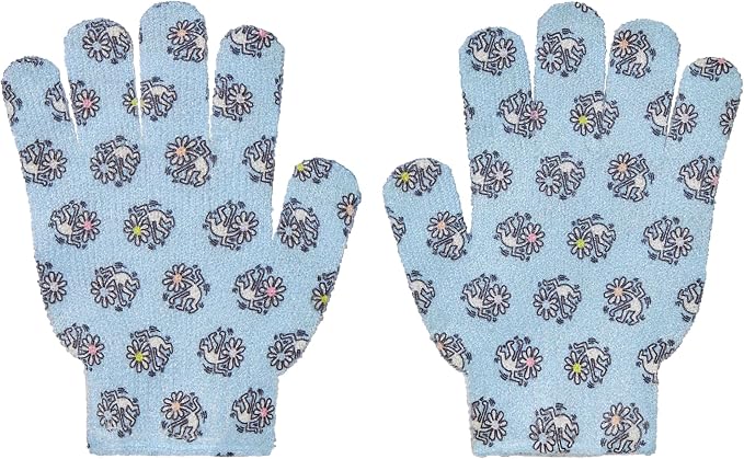 Keith Haring Bath & Shower Exfoliating Spa Gloves – Reusable Exfoliating Body - Image 3