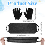 2 Pack Exfoliating Back Scrubber Bath Gloves Set Washcloth Back Scrubber Set - Image 2