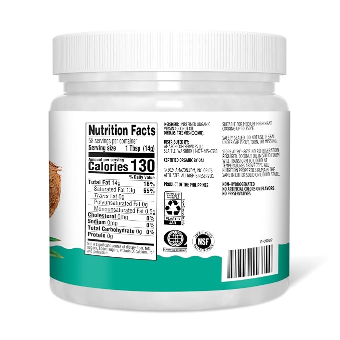 Amazon Grocery, Organic Virgin Coconut Oil, 30 Fl Oz - Image 2
