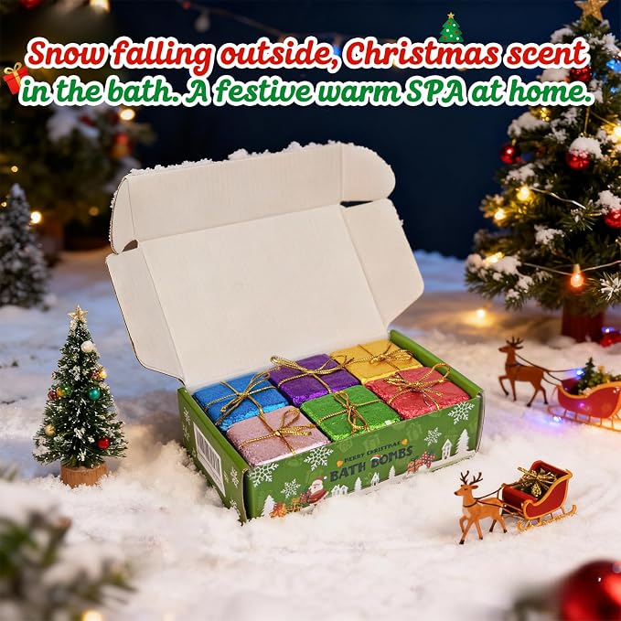 Christmas Bath Bombs with Surprise Toys Inside: 6 Pack Handmade Gifts Bath Bomb - Image 6