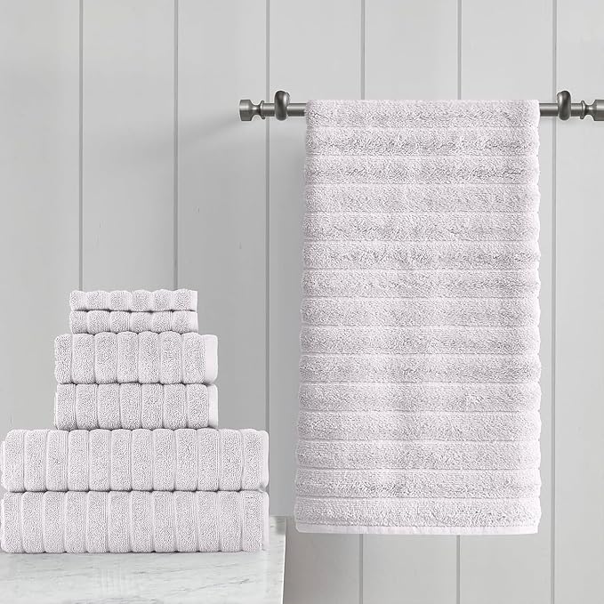 Classic Turkish Towels 6 Piece Heavy Duty Fast Drying Bath Sets Made - Image 6