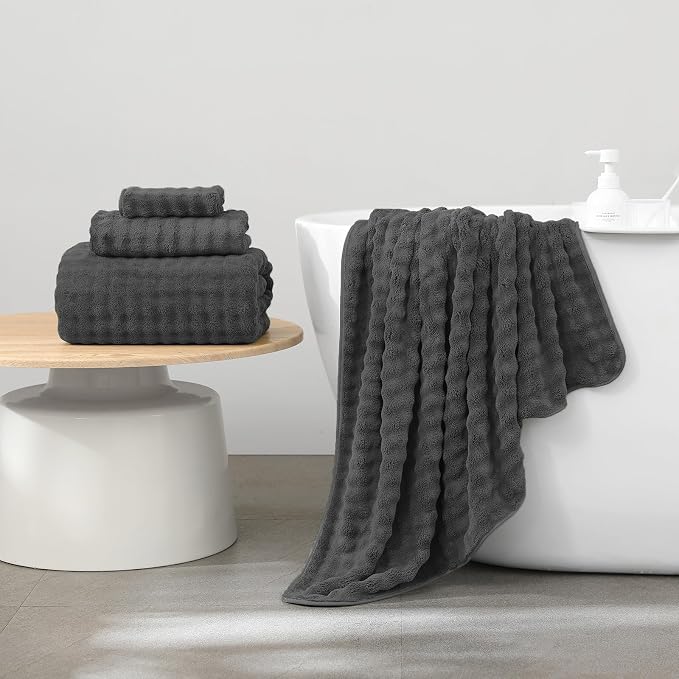 KBY Bath Towels Set 6 Piece 40x80 Inches，2 Extra Large Bath Sheets 2 Hand - Image 5