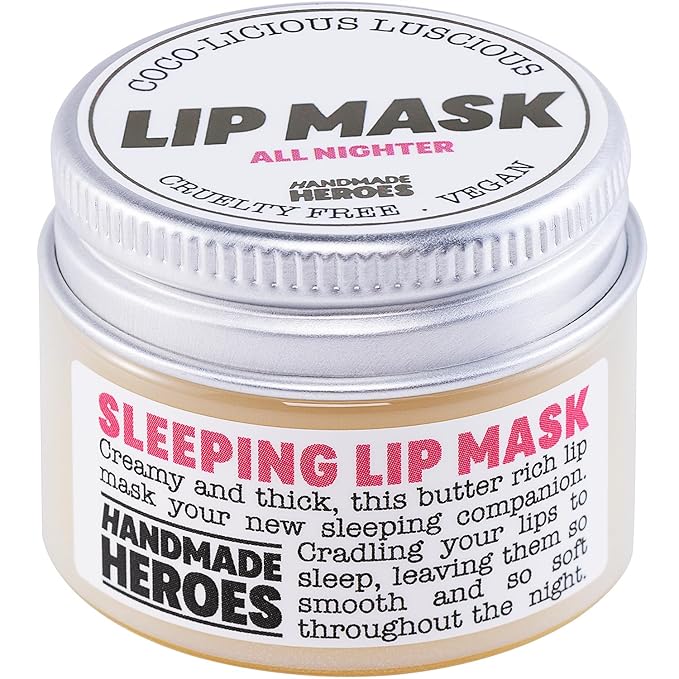 100% Natural Lip Butter Sleeping Lip Mask, Overnight Lip Moisturizer and by HandmadeHeroes