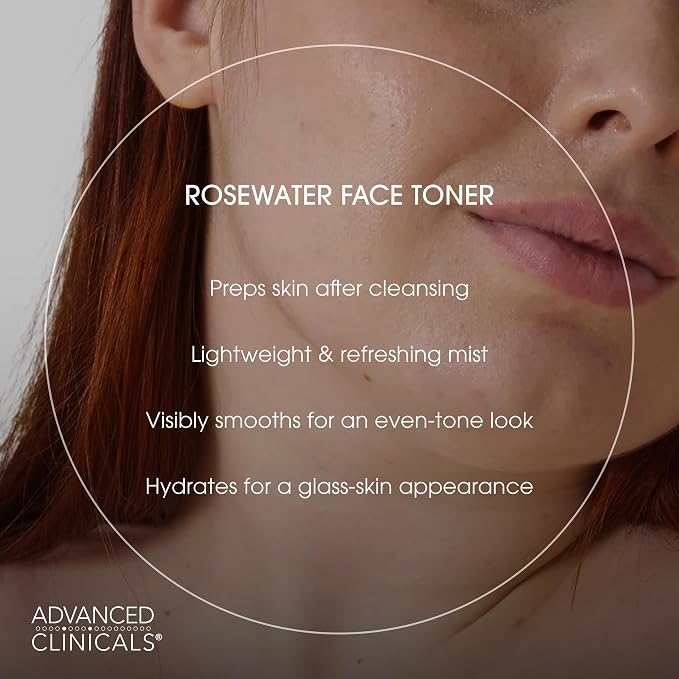 Advanced Clinicals Collagen + Rosewater Facial Mist Toner W/Charcoal & Aloe - Image 3